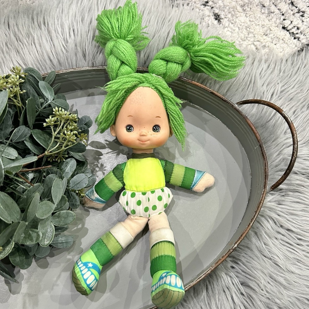 1983 Hallmark Rainbow Bright "Patty O'Green" 10" Plush W/Yarn Hair Vintage Doll